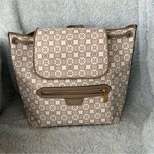 Kate Spade Flower Monogram Mia Flap Backpack